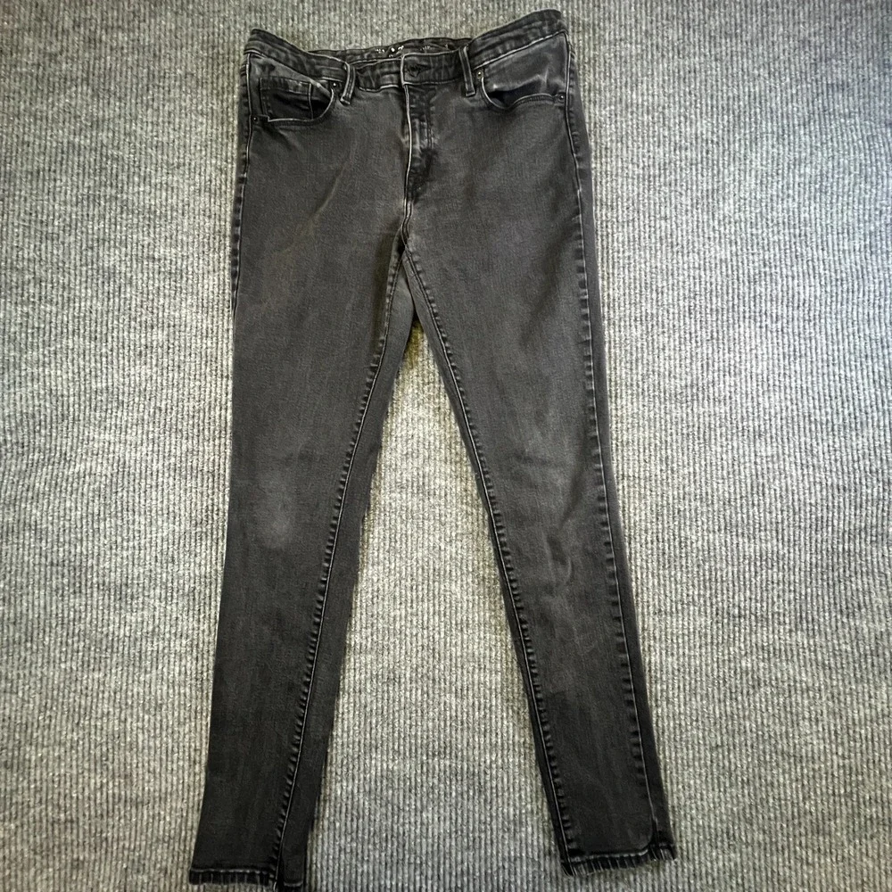 Mossimo Womens Skinny Jeans Gray Stretch Mid Rise 5-Pocket Power Stretch Size 14
